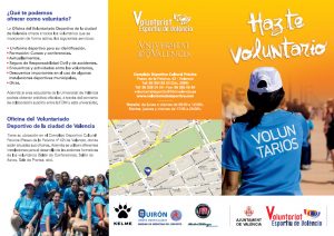Folleto Voluntariado Deportivo de la Ciudad de Valencia
