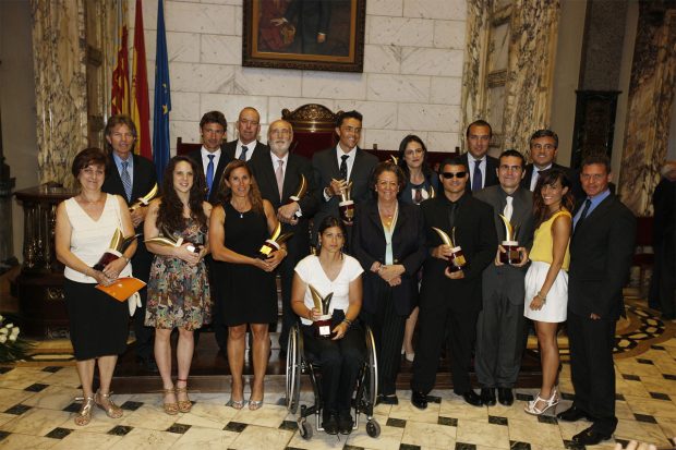 Premios al Mérito Deportivo 2012. Foto de familia con los galardonados 