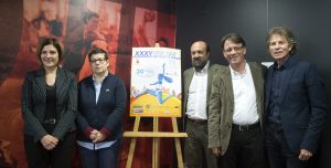 Maite Girau, Isabel García, Vicente Añó, Josep Miquel Moya y Rafa Blanquer en la presentación de la prueba