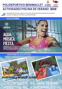 La piscina de Benimaclet organiza varias jornadas de animación acuática