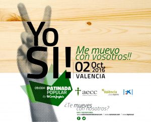 La 17 Patinada Popular se une a las actividades de la I Acción Solidaria Valencia contra el cáncer