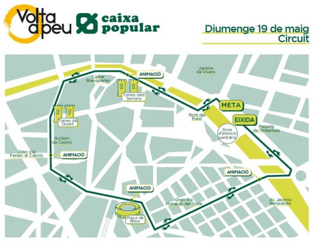 La Volta a Peu València Caixa Popular 2019 estrena recorrido este año