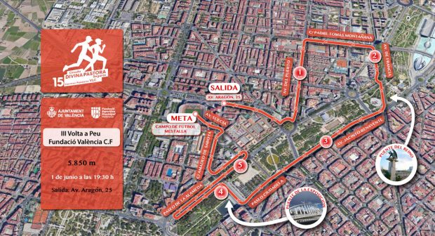 Eixida a les 19:30h. Una carrera popular que cada any es converteix en una autèntica festa esportiva i familiar per a la ciutat de València.