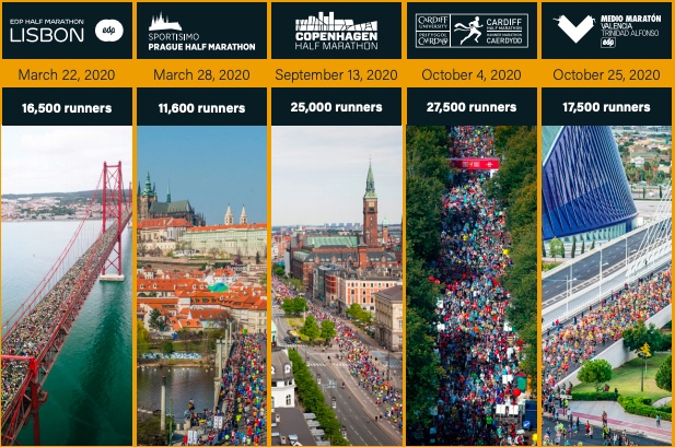 Lisboa, Praga, Copenhague, Cardiff y Valencia se alían para promover sus carreras, los hábitos saludables, el deporte turístico y los valores medioambientales con unas nuevas series para todos los corredores