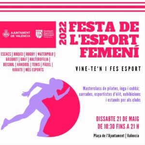 València celebra este sábado la I Festa de l’Esport Femení con actividades deportivas, charlas de élite y masterclass de pilates, yoga y cubbá