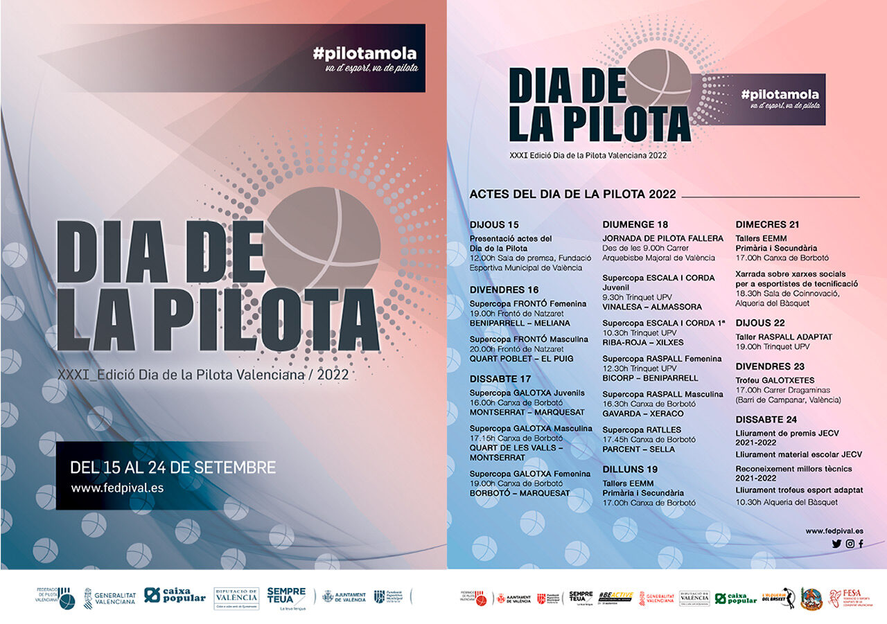 Click para descargar la programación de actividades con motivo del Día de la Pilota