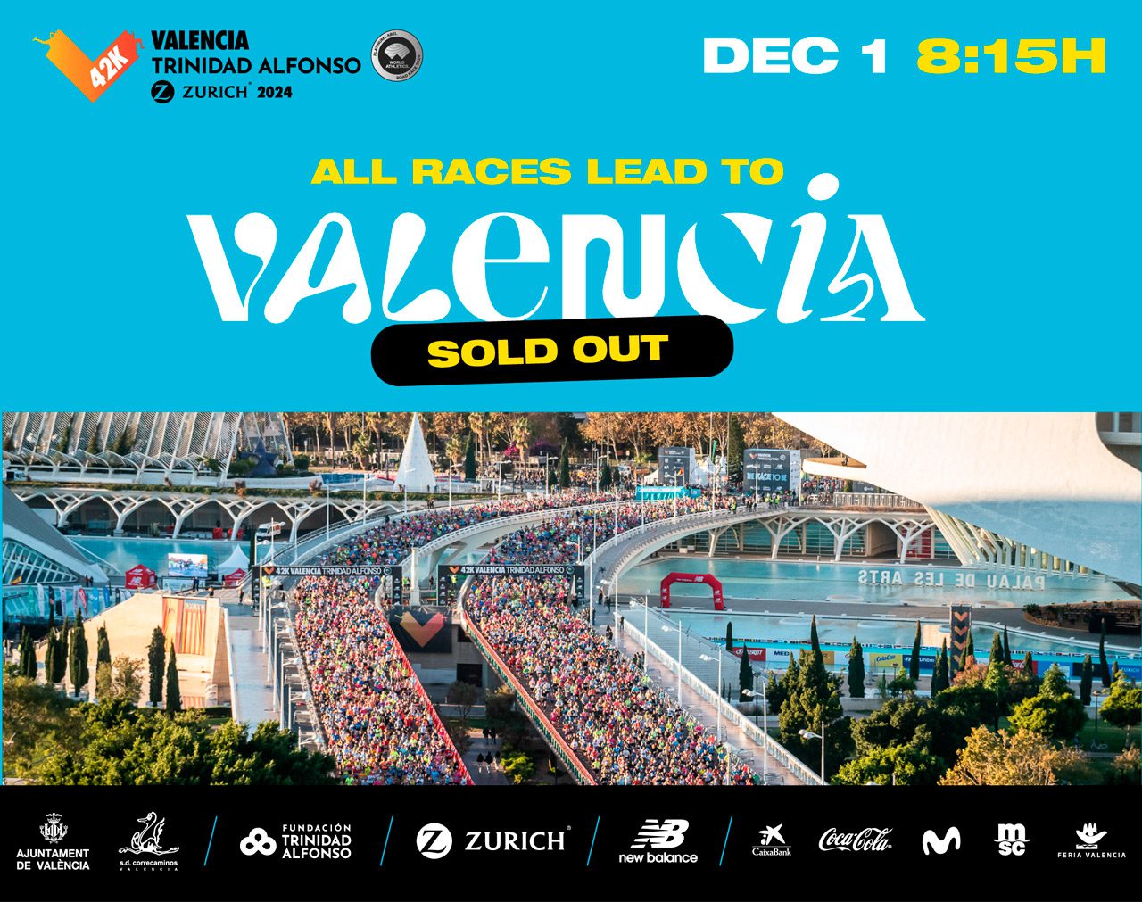 Maratón València esgota els 35.000 dorsals per a l'edició de 2024