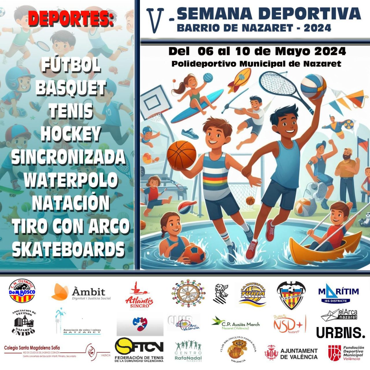 El barrio de Natzaret celebra su semana deportiva con la participación de 600 participantes